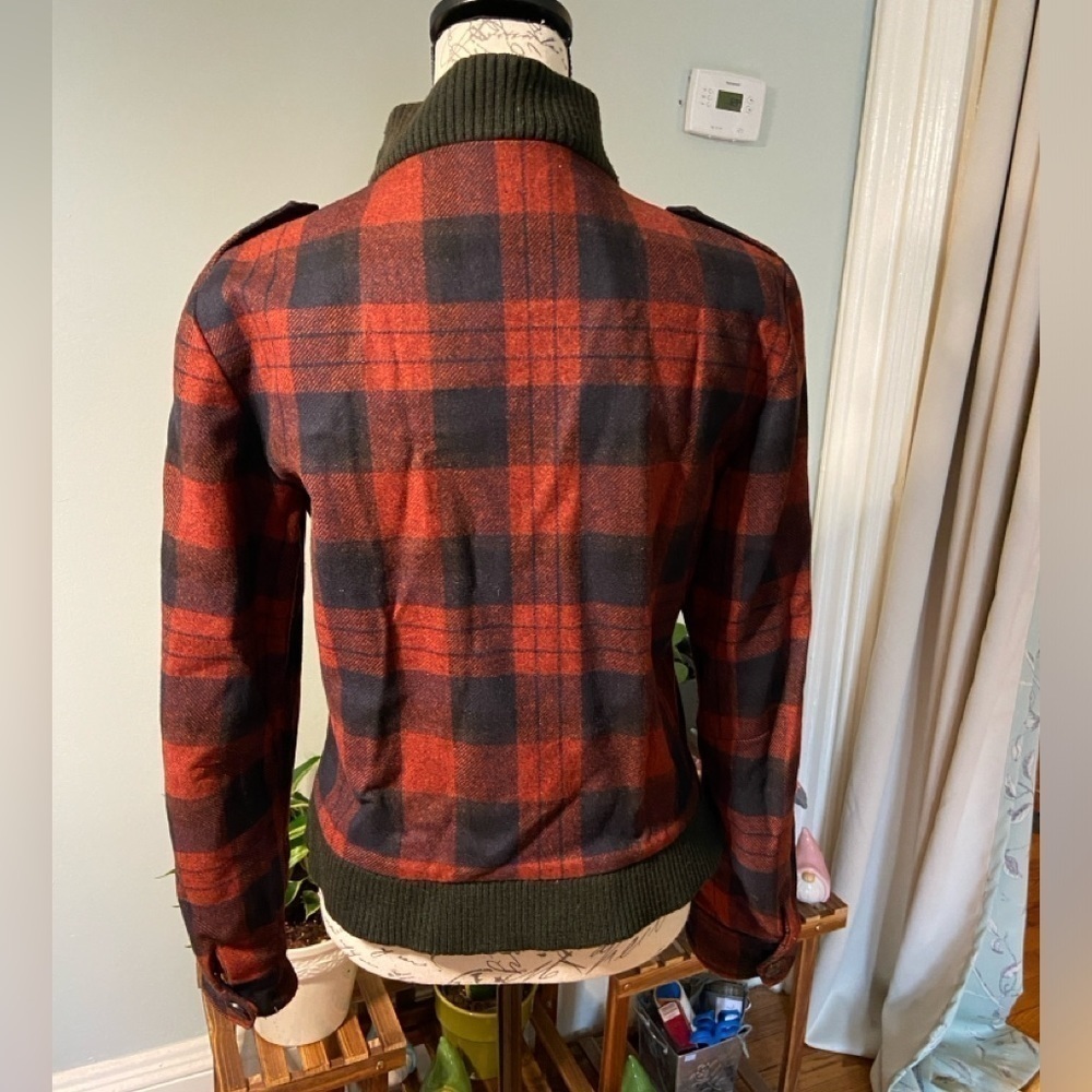 Anthropologie What Goes Around Comes Around buffalo plaid jacket S - Picture 3 of 8
